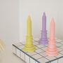 Minimalist Table Pillar Candle / Pastel Soy Wax Candle, thumbnail 2 of 5