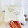 Embroidered Linen Cow Parsley Purse, thumbnail 1 of 5