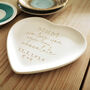Engraved Pottery Message Heart Plate, thumbnail 3 of 4