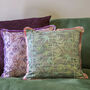 Bamboo Forest Patterned Fringe Cotton Cushion, thumbnail 2 of 6