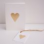 Handmade Gold Leaf Heart Valentines Love Card, thumbnail 6 of 7