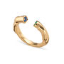 Gold Plated Nugget Stacker Open Ring, thumbnail 1 of 3