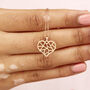Rose Gold Laser Cut Geometric Heart Necklace, thumbnail 1 of 6