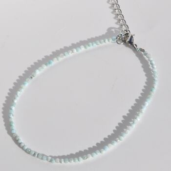 Dainty Gemstone Beaded Boho Summer Anklet, 6 of 9