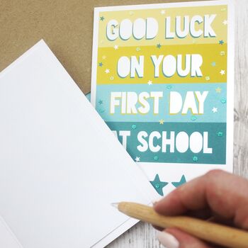 Good Luck On Your First Day At School Card, 3 of 8