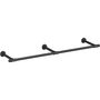 Black Wall Mounted Clothes Rail Clothes Rack Dryer, thumbnail 6 of 7