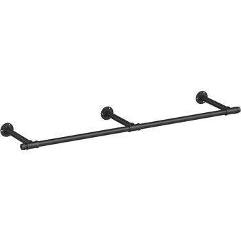 Black Wall Mounted Clothes Rail Clothes Rack Dryer, 6 of 7