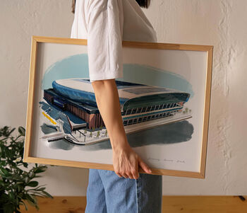 Hill Dickinson Everton Stadium Bramley Moore Dock Art Print, 2 of 5