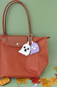 Spooky Punch Needle Keyring And Bag Tag, 3 of 10