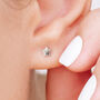 Mini Sterling Silver Star Stud Earrings, thumbnail 2 of 8