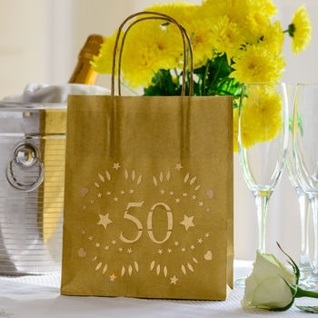 50th Birthday, Party Decoration Lantern Bag, 2 of 6