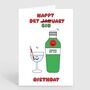 Funny Dry January Gin Pun Happy Birthday Card, thumbnail 2 of 2