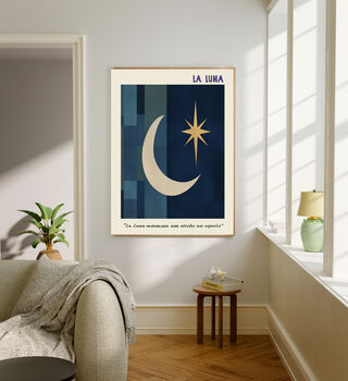 La Luna Moon Quote Art Print, 2 of 4