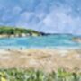 Maenporth Beach, Falmouth, Upcycled Collage Card, thumbnail 2 of 3