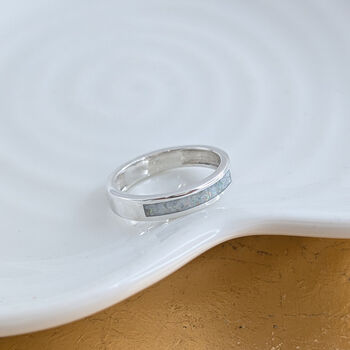Memorial Ashes Inlaid Ring, 3 of 5
