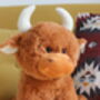 Large Scottish Highland Brown Cow Soft Toy, thumbnail 7 of 7