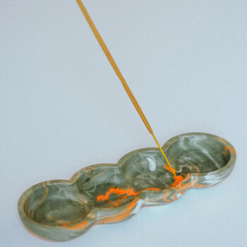 Bubble Incense Holder In Orange Margarita, 3 of 3