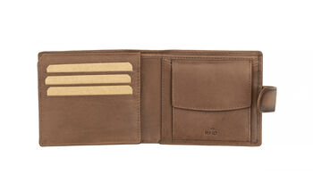 Personalised English Hide Leather Brown Wallet Trifold, 6 of 12