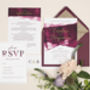 Grace Berry And Gold Wedding Invitations, thumbnail 3 of 4
