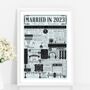 Personalised 1st Paper Wedding Anniversary Poster Gift, thumbnail 2 of 9