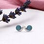 Sterling Silver Snail Earrings Studs, thumbnail 2 of 2