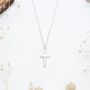 Sterling Silver Cross Necklace, thumbnail 1 of 8