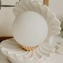 White 80s Style Clam Shell Oyster Pearl Bulb Table Lamp, thumbnail 2 of 5