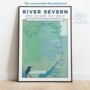 Personalised River Severn Art Print Map, thumbnail 6 of 10
