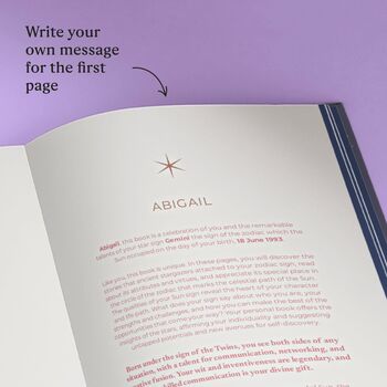 Gemini Star Sign Gift Personalised Astrology Book, 3 of 9