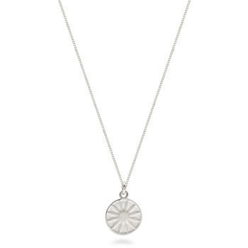 Marguerite Medallion Necklace Sterling Silver By Lime Tree Design