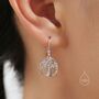 Sterling Silver Tree Drop Hook Earrings, thumbnail 6 of 10
