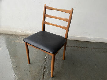 Set Four Mid Century Dining Chairs By Schreiber, 7 of 8
