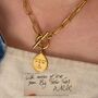 Personalised Handwriting T Bar Necklace With Paperclip Chain, thumbnail 1 of 3