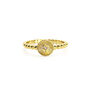 Gold Plated Engraved Stackable Solis Sun Ring, thumbnail 2 of 8