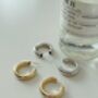 Chunky 14k Gold Or Silver Thick Hoop Earrings, thumbnail 10 of 11
