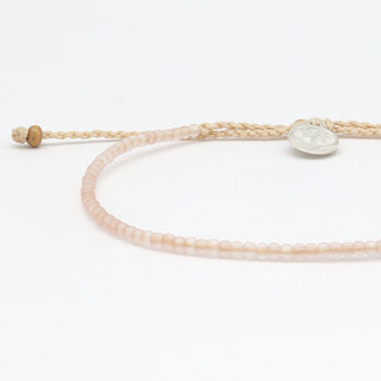 Ka'anapali Frosted Glass Beaded Anklet, 11 of 12