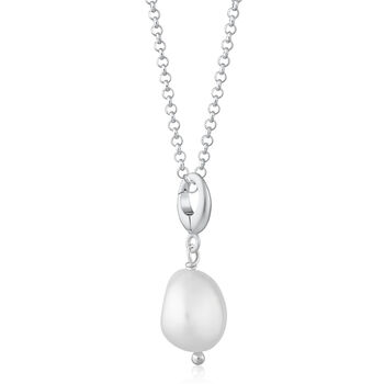 Baroque Pearl Necklace, Silver Or Gold Plated, 5 of 10