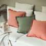 Otto Green Frayed Cushion Cover, thumbnail 6 of 6