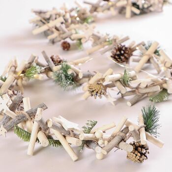 Nordic Pine LED Christmas Garland, 4 of 4