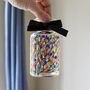 Multicoloured Blossom Hand Painted Bud Vase With Bow, thumbnail 1 of 6