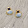 Larimar And Iolite Silver Studs, thumbnail 1 of 7