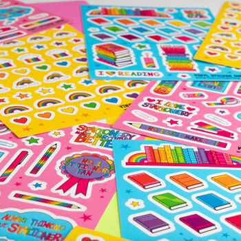 Reading And Books A5 Vinyl Sticker Sheet, 8 of 9