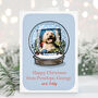 Family Pet Photo 'Snow Globe Design' Christmas Card, thumbnail 2 of 3