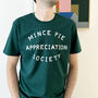 'Mince Pie Appreciation Society' T Shirt Green, thumbnail 5 of 6