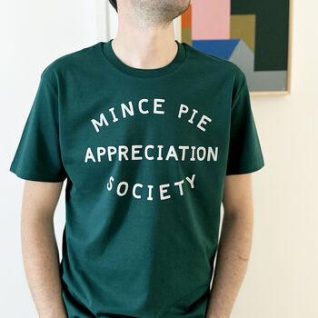 'Mince Pie Appreciation Society' T Shirt Green, 5 of 6