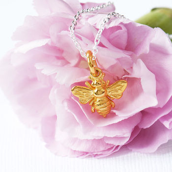 Honey Bee Necklace, Gold, Rose Gold, Silver, 2 of 12