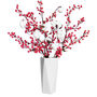 Geometric Shaped White Ceramic Flower Vase Centerpieces, thumbnail 2 of 4