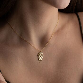 Sterling Silver Jellyfish Necklace, 7 of 10