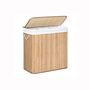 150 L Clothes Laundry Hamper Basket With Three Sections, thumbnail 4 of 6