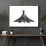 Concorde Landing – Aviation Hand Drawn Art Print, thumbnail 1 of 5